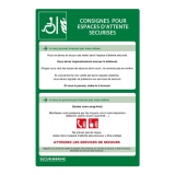 Panneau - Consignes sécurité espace attente - PVC 200x300 mm