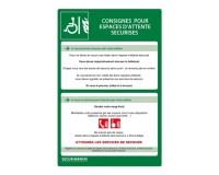 Panneau - Consignes sécurité espace attente - PVC 200x300 mm