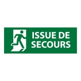 Panneau Issue de secours ISO 7010 – Signalisation évacuation 210 x 75 mm Vinyle Souple Autocollant