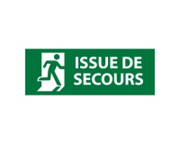 Panneau Issue de secours ISO 7010 – Signalisation évacuation 210 x 75 mm Vinyle Souple Autocollant