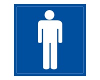 Panneau WC homme - Signalétique Toilettes - Universel