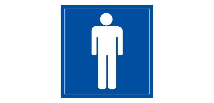 Panneau WC homme - Signalétique Toilettes - Universel