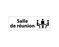 Panneau d'information - Salle de réunion - 210 x 75 mm Vinyle souple autocollant Blanc
