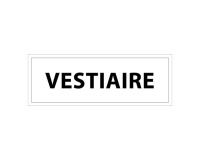 Plaque de porte VESTIAIRE  - Gris - PVC