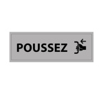 Plaque de porte POUSSEZ - 210 x 75 mm