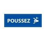Plaque de porte POUSSEZ - 210 x 75 mm