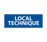 Panneau d'information - Pictogramme Local Technique - 210 x 75 mm PVC 2 mm