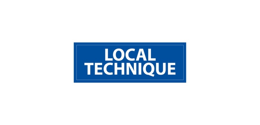 Panneau d'information - Pictogramme Local Technique - 210 x 75 mm