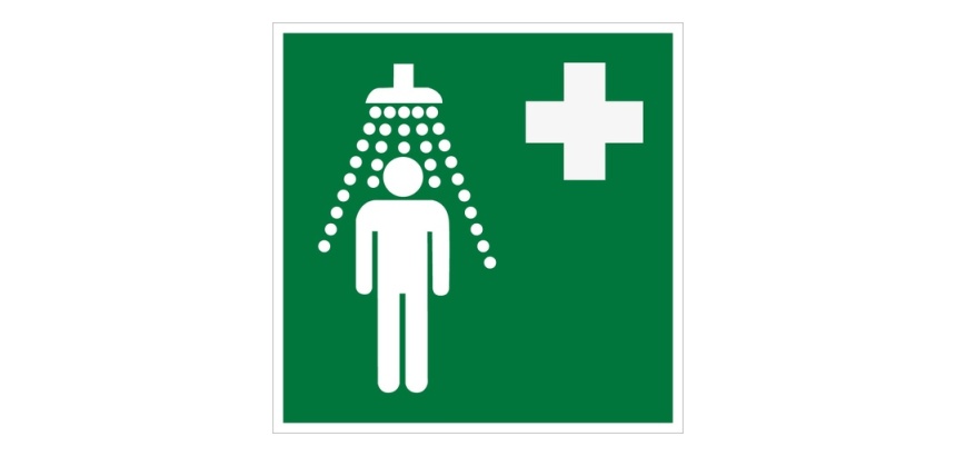 Panneau premiers secours - Douche de sécurité - ISO EN 7010