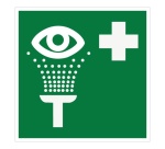 Panneau premiers secours - Lavage oculaire - E011 - ISO 7001 125 x 125 mm Vinyle Souple Autocollant