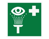 Panneau premiers secours - Lavage oculaire - E011 - ISO 7001 125 x 125 mm Vinyle Souple Autocollant