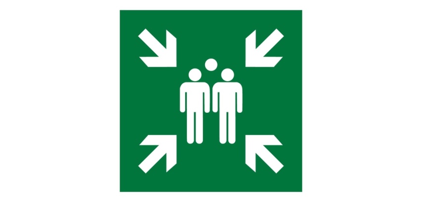 Panneau premiers secours - Point de rassemblement E007 - ISO 7001
