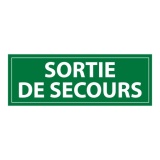 Panneau d'évacuation -Sortie de secours - Signalétique de secours 350 x 125 mm PVC 2 mm