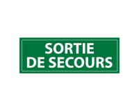 Panneau Sortie de secours - fond vert  - 350 x 125 - PVC
