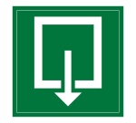 Panneau d'évacuation - Sortie de Secours - F001 - ISO 7010 250 x 250 mm PVC 2 mm