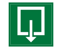 Panneau d'évacuation - Sortie de Secours - F001 - ISO 7010 250 x 250 mm PVC 2 mm