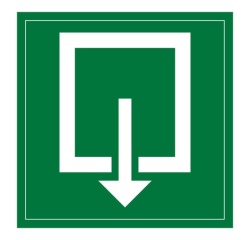 Panneau d'évacuation - Sortie de Secours - F001 - ISO 7010