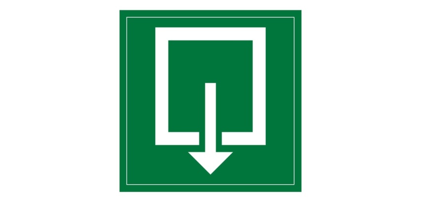 Panneau d'évacuation - Sortie de Secours - F001 - ISO 7010