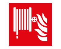 Panneau incendie - R.I.A. Robinet d’Incendie Armé - ISO 7010 125 x 125 mm Vinyle Souple Autocollant