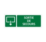 Panneaux Sortie de secours  - evacuation rectangle