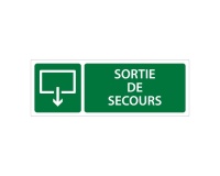 Panneaux Sortie de secours  - evacuation rectangle