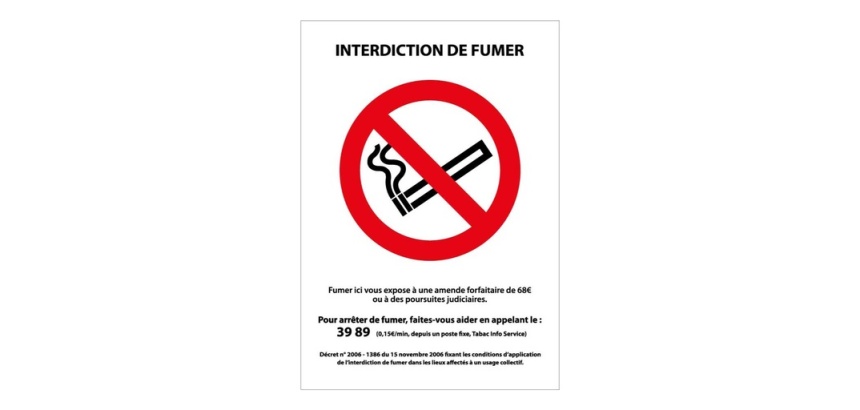 Panneau signalétique - Interdiction de fumer - P002 - ISO 7010 210 x 300 mm PVC 2 mm
