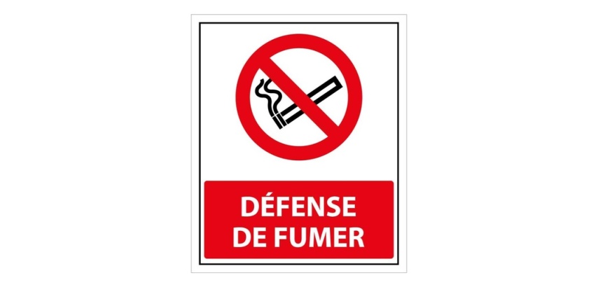 Panneau Défense de fumer - P002 - 250 x 300 mm - ISO 7010