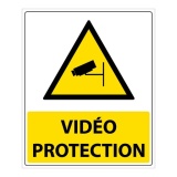 Panneau d'information - Vidéo Protection - 250 x 300 mm PVC 2 mm