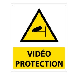 Panneau d'information - Vidéo Protection - 250 x 300 mm PVC 2 mm