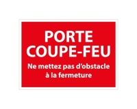 Panneau - Porte coupe-feu, pas d'obstacle - ISO 3864-1