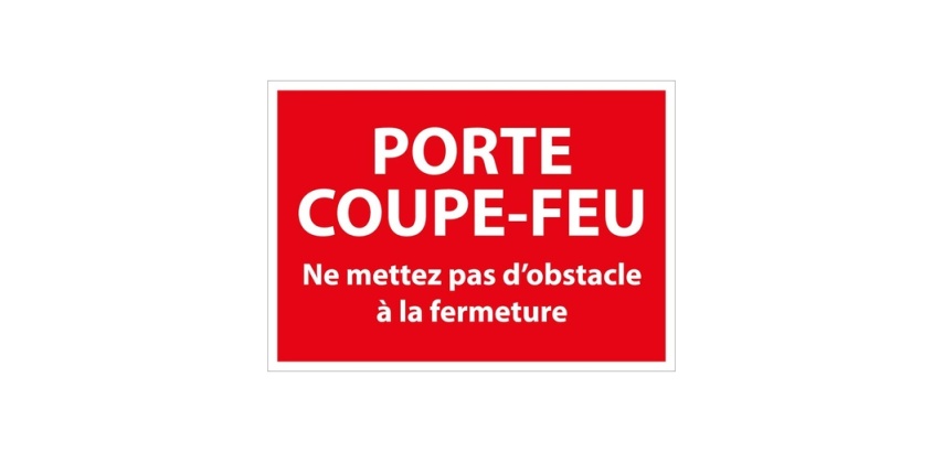 Panneau - Porte coupe-feu, pas d'obstacle - ISO 3864-1