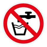 Panneau interdiction P005 - Eau non potable - ISO 7010 PVC 2 mm 400 mm