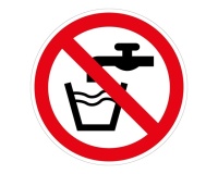 Panneau interdiction P005 - Eau non potable - ISO 7010
