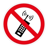 Panneau Interdiction - Ne pas activer téléphone - P013 - ISO 7010 PVC 2 mm 400 mm