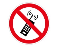 Panneau Interdiction - Ne pas activer téléphone - P013 - ISO 7010 PVC 2 mm 100 mm