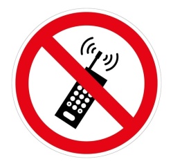 Panneau Interdiction - Ne pas activer téléphone - P013 - ISO 7010