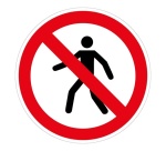 Panneau d'Interdiction - Interdit aux piétons - P004 - ISO 7010