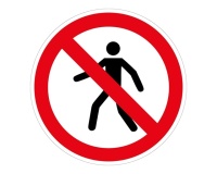 Panneau d'Interdiction - Interdit aux piétons - P004 - ISO 7010