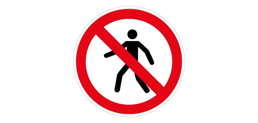 Pictogramme accès interdit aux piétons | Securinorme