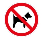 Panneau d'Interdiction - Interdit aux chiens - P021 - Norme ISO 7010