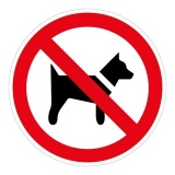 Panneau d'Interdiction - Interdit aux chiens - P021 - Norme ISO 7010 PVC 2 mm 400 mm