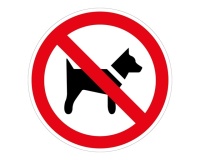 Panneau d'Interdiction - Interdit aux chiens - P021 - Norme ISO 7010 PVC 2 mm 315 mm
