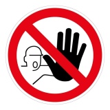 Panneau Accès interdit personnes non autorisées P080 - ISO 7010 PVC 2 mm 400 mm