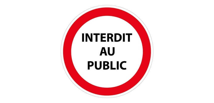 Signalétique interdiction - Interdit au public - ISO 7010