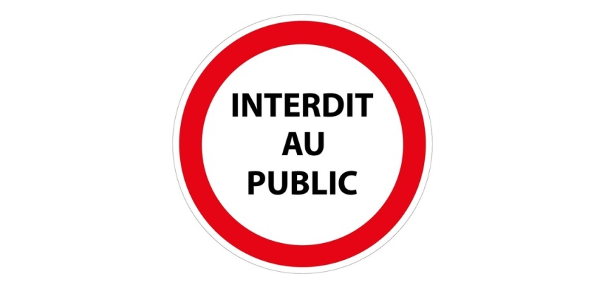 Signalétique interdiction - Interdit au public - ISO 7010 PVC 2 mm 200 mm