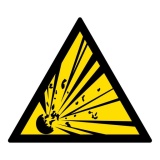 Signalétique de danger - Matières explosives - W002 - ISO 7010 PVC 2 mm 315 mm