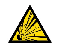 Signalétique de danger - Matières explosives - W002 - ISO 7010 PVC 2 mm 200 mm
