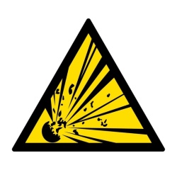 Signalétique de danger - Matières explosives - W002 - ISO 7010