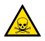 Signalétique de danger - Matières toxiques - W016 - ISO 7010 PVC 2 mm 200 mm