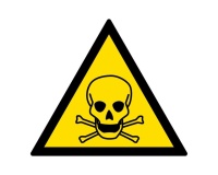 Signalétique de danger - Matières toxiques - W016 - ISO 7010 Vinyle Souple Autocollant 50 mm